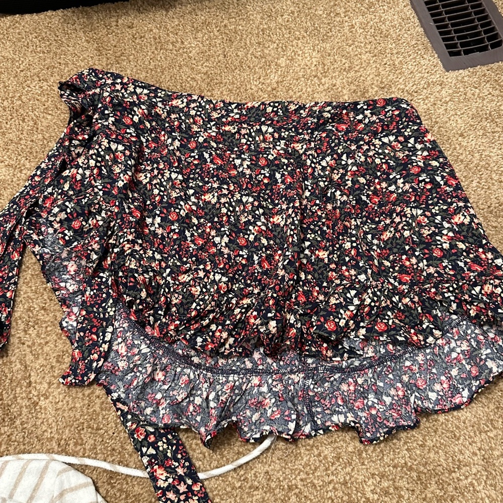 can be worn as a skirt or top! super cute wrap around